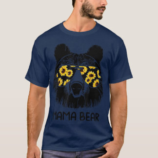 Colorful Sunflower Mama Bear Mother Bear Lover  T-Shirt