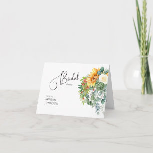 Colorful Sunflower Tuscan Bridal Shower  Invitation