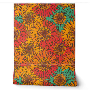Colorful Sunflower Wall Art Design