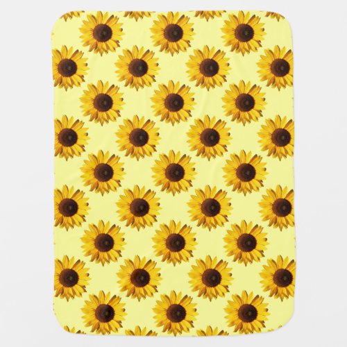 Colorful Sunflowers Baby Blanket