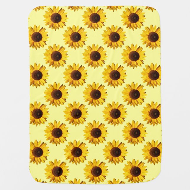 Colorful Sunflowers Baby Blanket (Front)