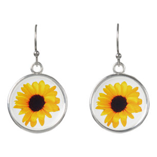 Colorful Sunflowers Yellow Orange 4Henrietta Earrings