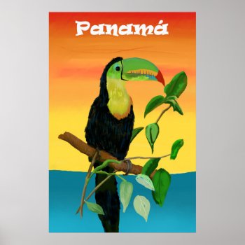 Colorful Sunrise Island Toucan From Panama Poster by yotigo at Zazzle