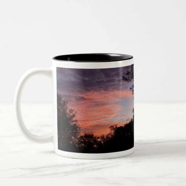 Colorful Sunrise Two-Tone Coffee Mug (Left)