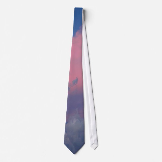 Colorful Sunset Clouds Tie (Front)