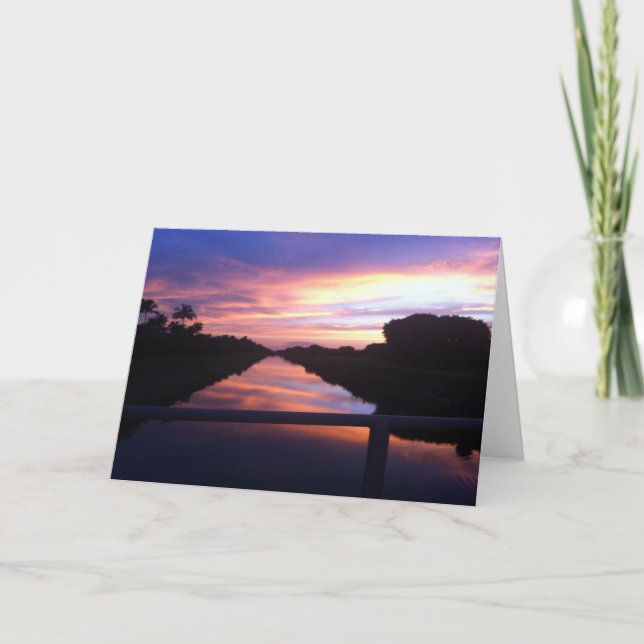 Colorful Sunset Greeting Card (Front)
