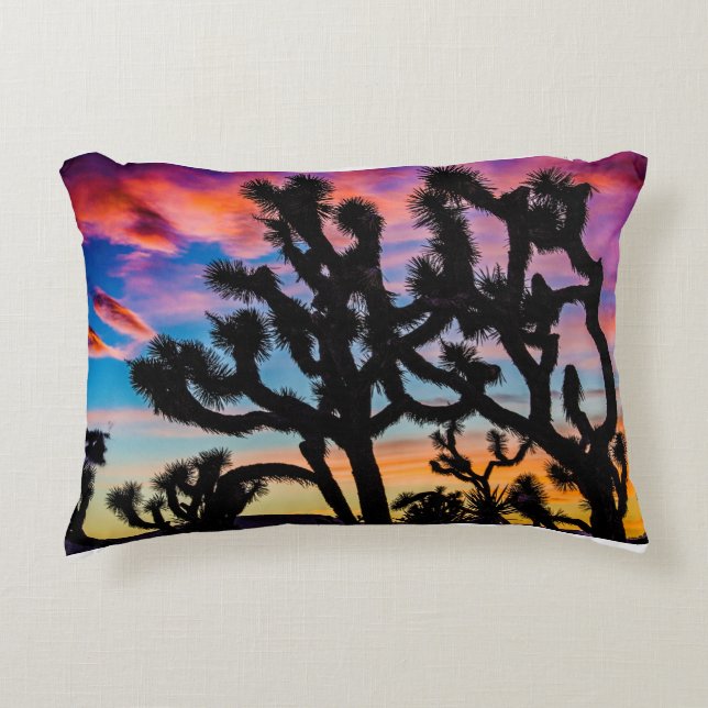 Colorful Sunset Joshua Tree Pillow (Front)