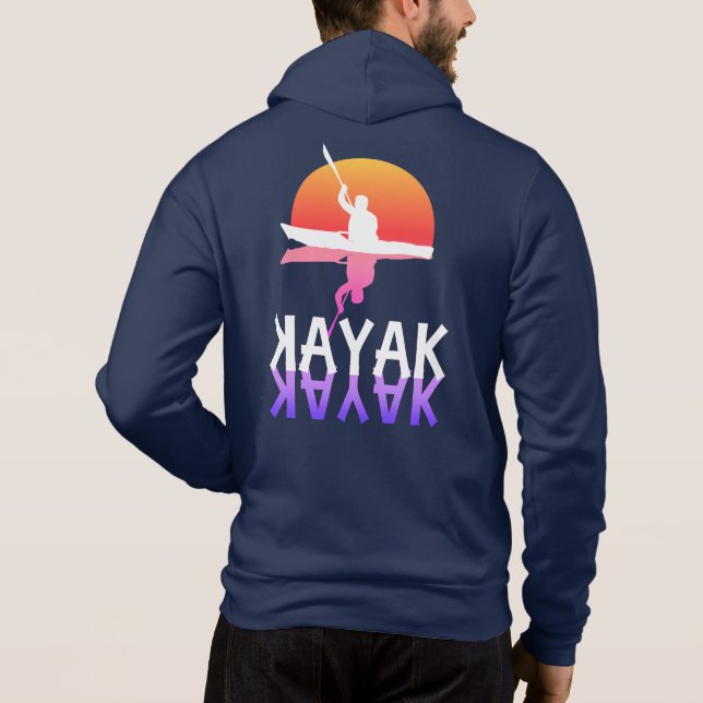 Colorful Sunset Kayaking Hoodie (Back)