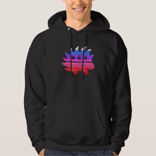 Colorful Sunset Libertarian Porcupine Cool Stylize Hoodie