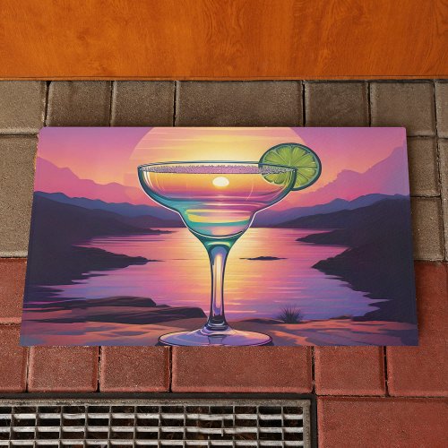 Colorful Sunset Margarita  Doormat