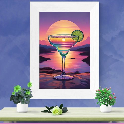 Colorful Sunset Margarita  Poster
