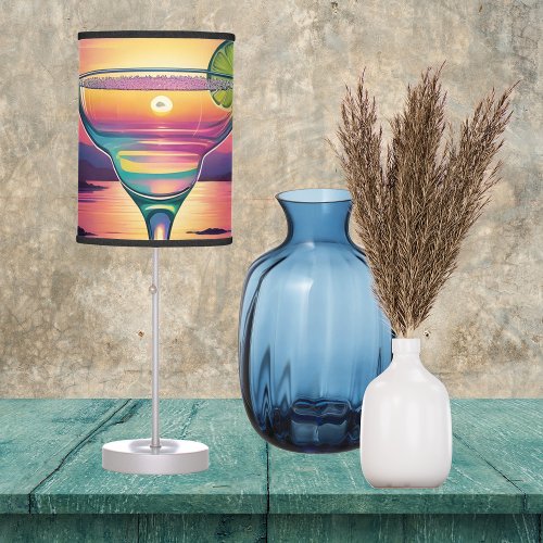 Colorful Sunset Margarita  Table Lamp