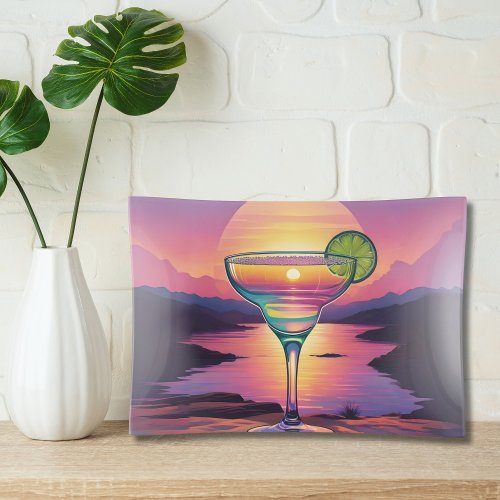 Colorful Sunset Margarita  Trinket Tray