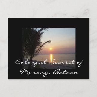 Colorful Sunset of Morong, Bataan Postcard