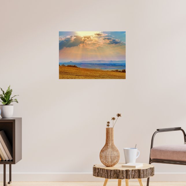 Colorful Sunset Over Central Bohemian Highlands   Poster (Living Room 3)