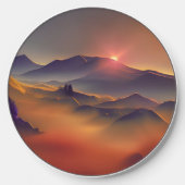 colorful sunset over mountain range wireless charger  (Front)