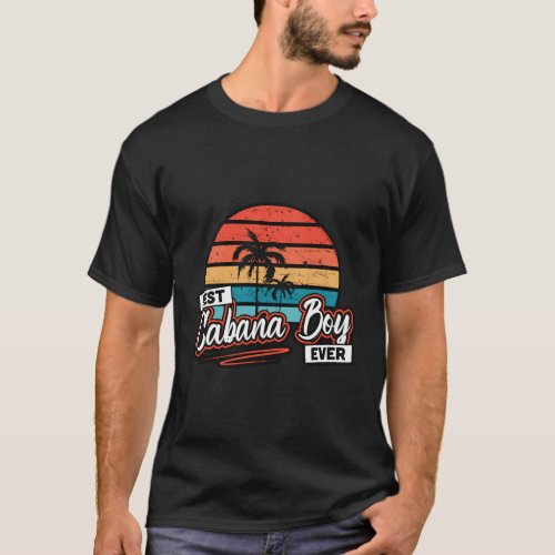 Colorful Sunset Palm Tree Best Cabana Ever T_Shirt