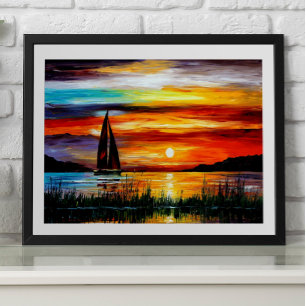Colorful Sunset vibrant sunrise  Poster