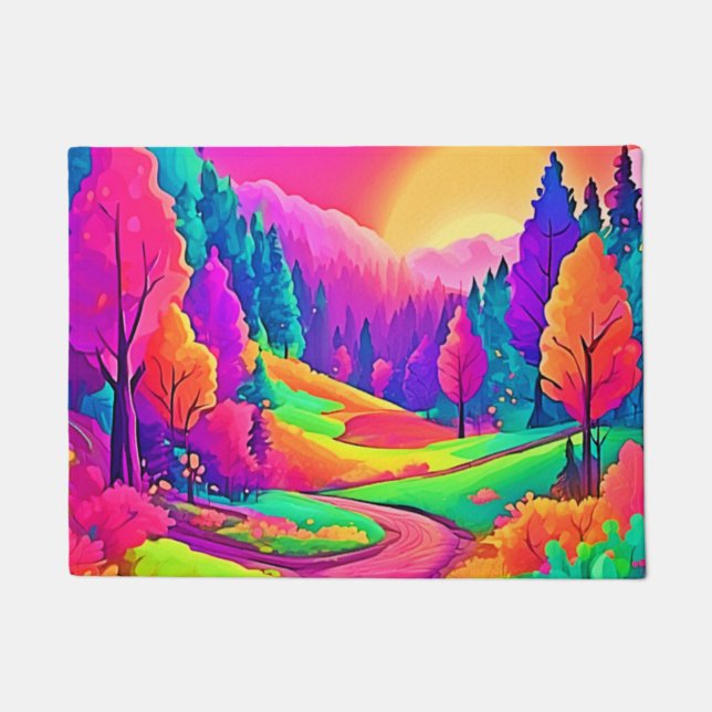 Colorful Sunset View Doormat (Front)