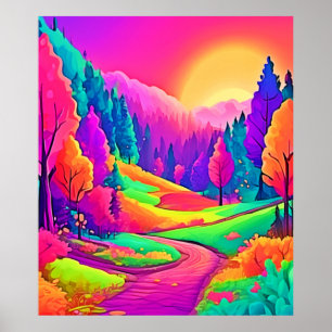 Colorful Sunset View Poster