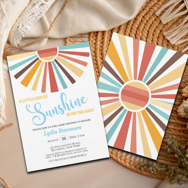 Colorful Sunshine Boho Baby Shower Invitation (Creator Uploaded)