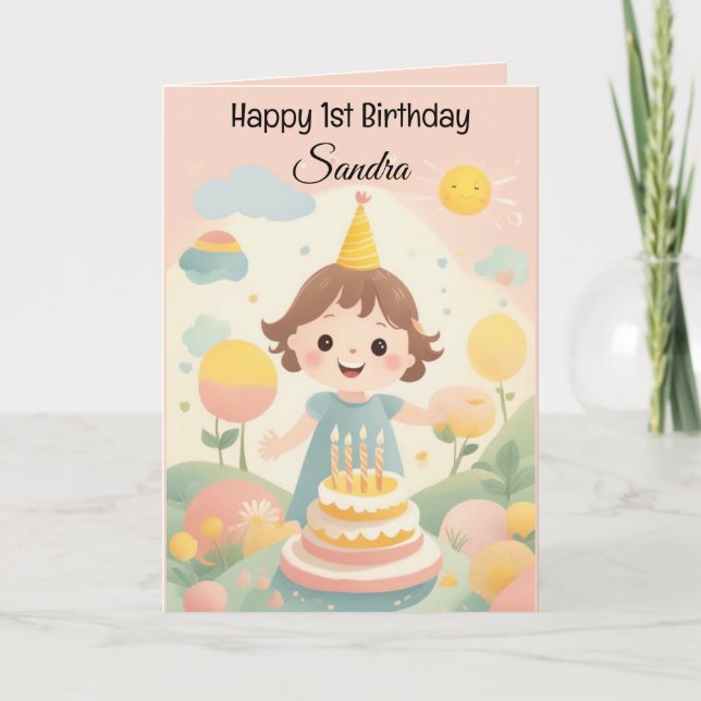 Colorful  Sunshine Happy Birthday Card (Front)