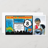 Colorful Superhero Comic Boy's Birthday Party (Front/Back)