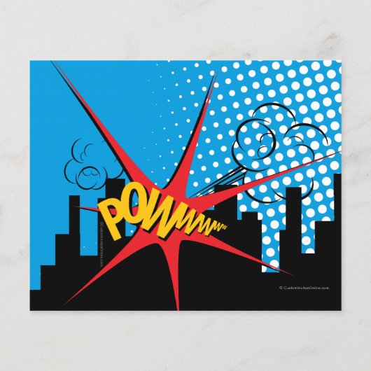 Colorful Superhero Comic Boy's Birthday Thank You (Back)