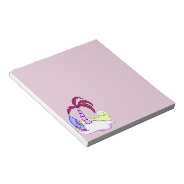 Colorful Surfboard Island 3 Notepad (Angled)