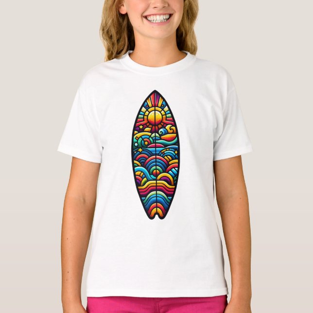colorful surfboard T-Shirt (Front)