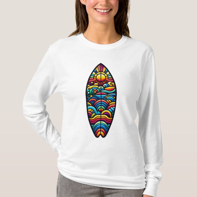 colorful surfboard T-Shirt (Front)