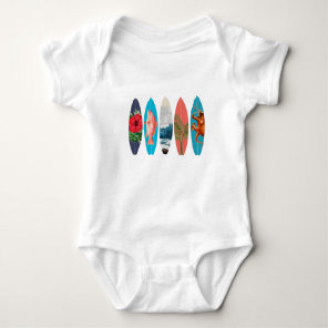 Colorful Surfboards Baby Bodysuit