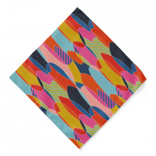 Colorful surfboards bandana