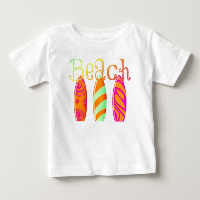 Colorful Surfboards Beach Baby T-Shirt (Front)