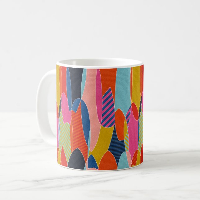 Colorful surfboards coffee mug (Front Left)