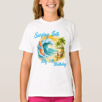 Colorful Surfing Beach tropical kid's birthday