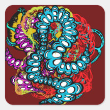 Colorful Surreal Abstract Caterpillar Design