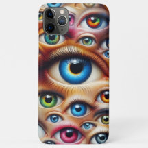 Colorful Surreal Eyes iPhone Case