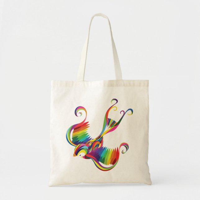 Colorful Swallow Tote Bag (Front)