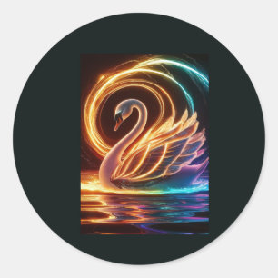 Colorful Swan Sticker for any item surface.