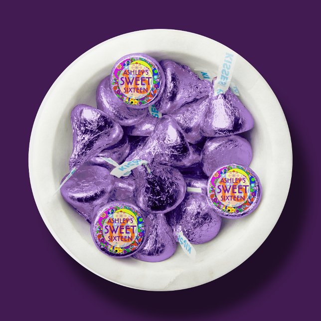 Colorful Sweet 16 Birthday  Hershey®'s Kisses® (Creator Uploaded)