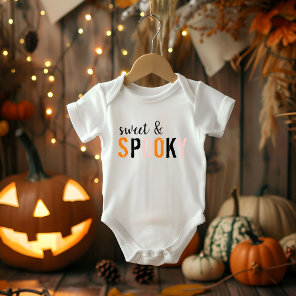 Colorful Sweet And Spooky | Happy Halloween  Baby Bodysuit