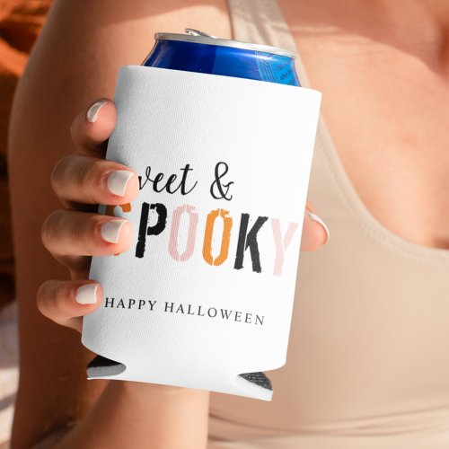 Colorful Sweet And Spooky  Happy Halloween  Can Cooler