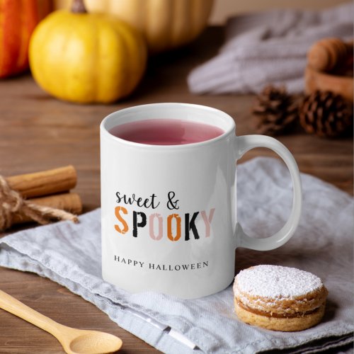Colorful Sweet And Spooky  Happy Halloween  Coffee Mug