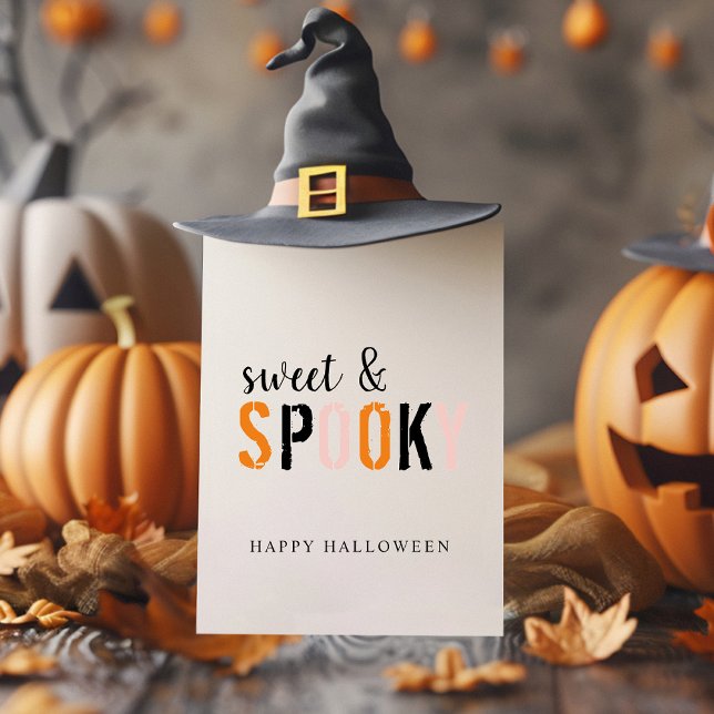 Colorful Sweet And Spooky | Happy Halloween  Holiday Card (Creator Uploaded)