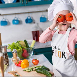 Colorful Sweet And Spooky   Happy Halloween  Kids' Apron