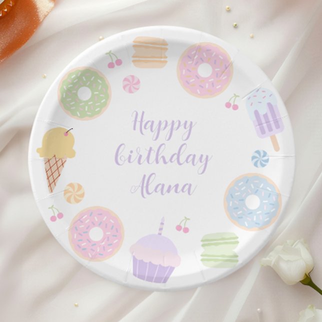 Colorful Sweet Birthday Paper Plate (Creator Uploaded)