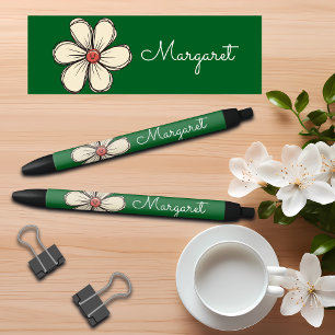 Colorful Sweet Doodle Flower Custom Name Pen