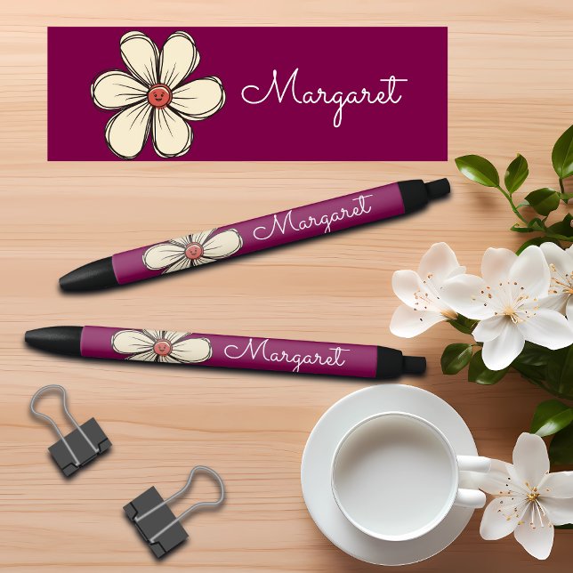 Colorful Sweet Doodle Flower Custom Name Pen (Creator Uploaded)