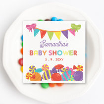 Colorful Sweet Fun Candy Theme Baby Shower Napkins